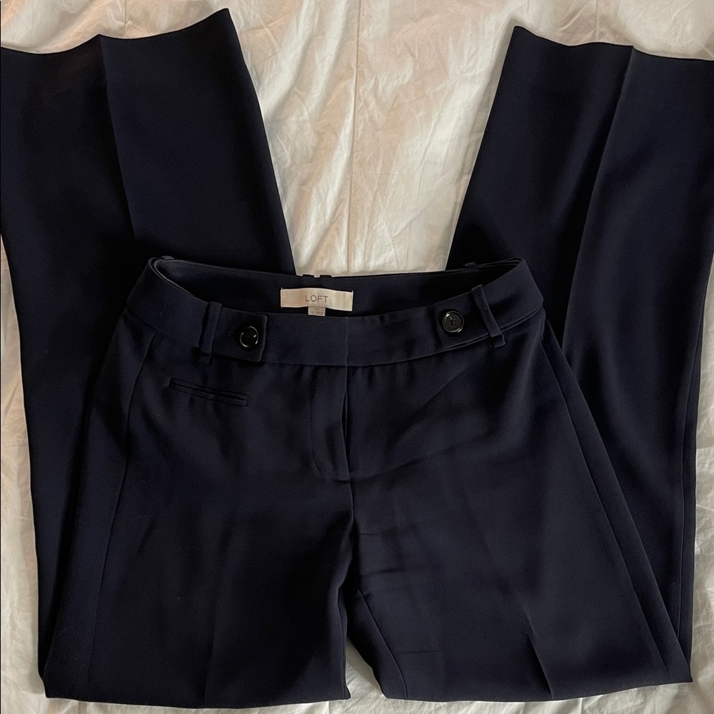 LOFT Black Women's Trousers - Kate Pant